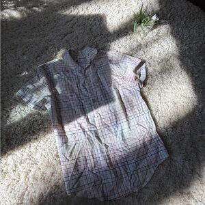 Target Men's Multicolor rainbow lbgtq cute short sleeve Plaid Button Down Shirt